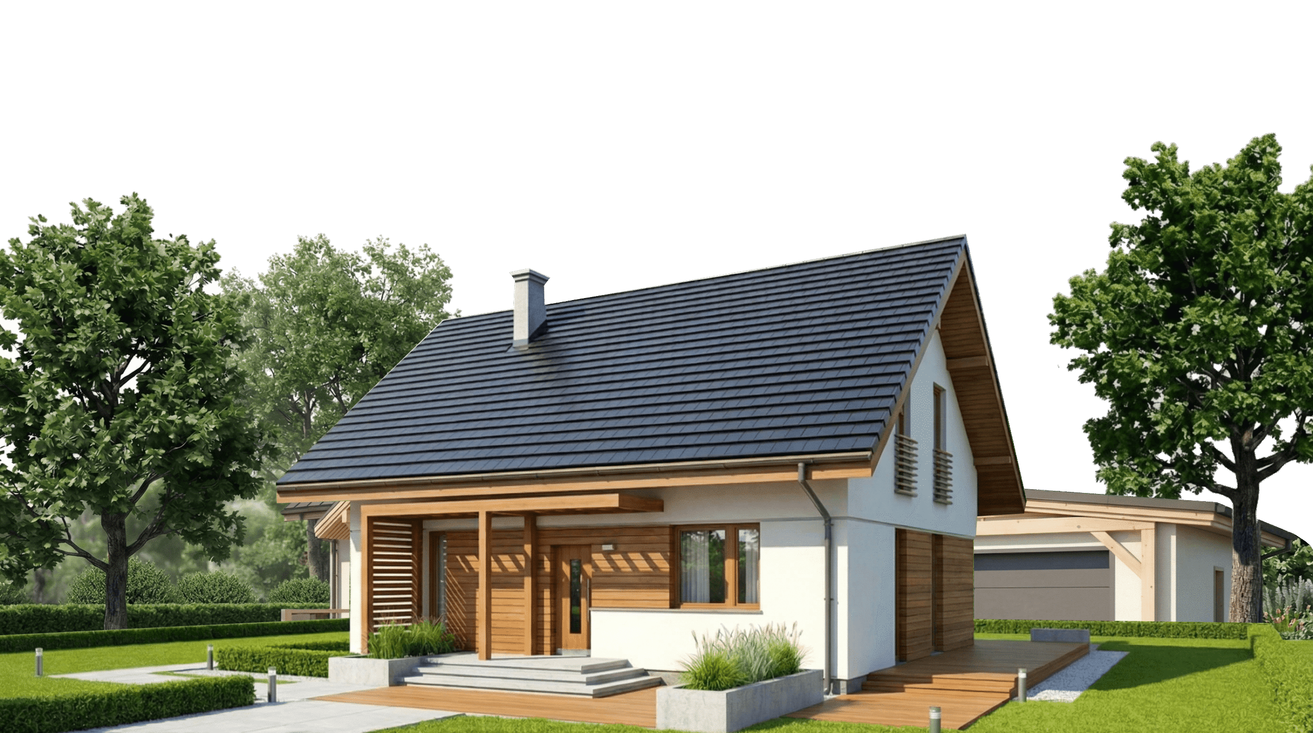 Dom drewniany kompaktowy